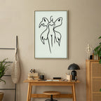 Butterfly Woman Silhouette Vertical Canvas Print