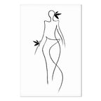 Exotic Dance Silhouette Vertical Canvas Print