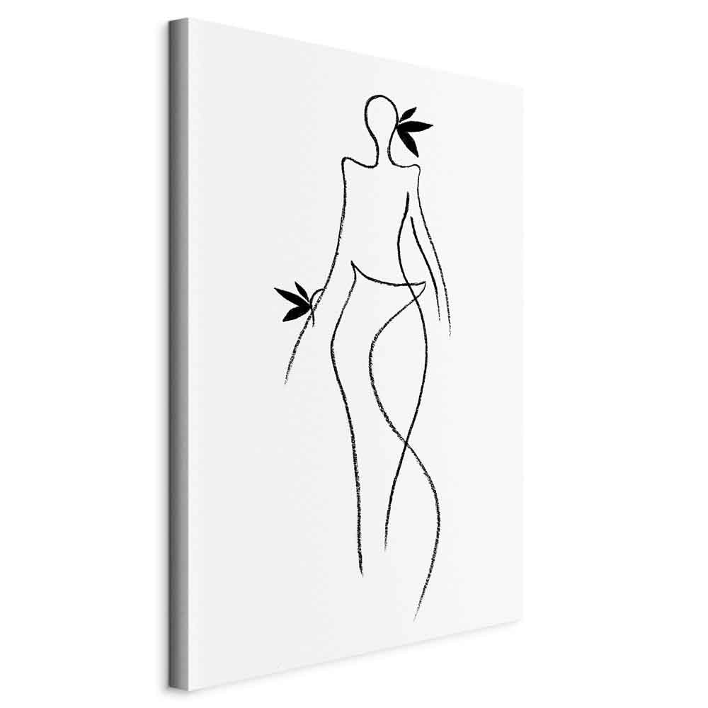 Exotic Dance Silhouette Vertical Canvas Print