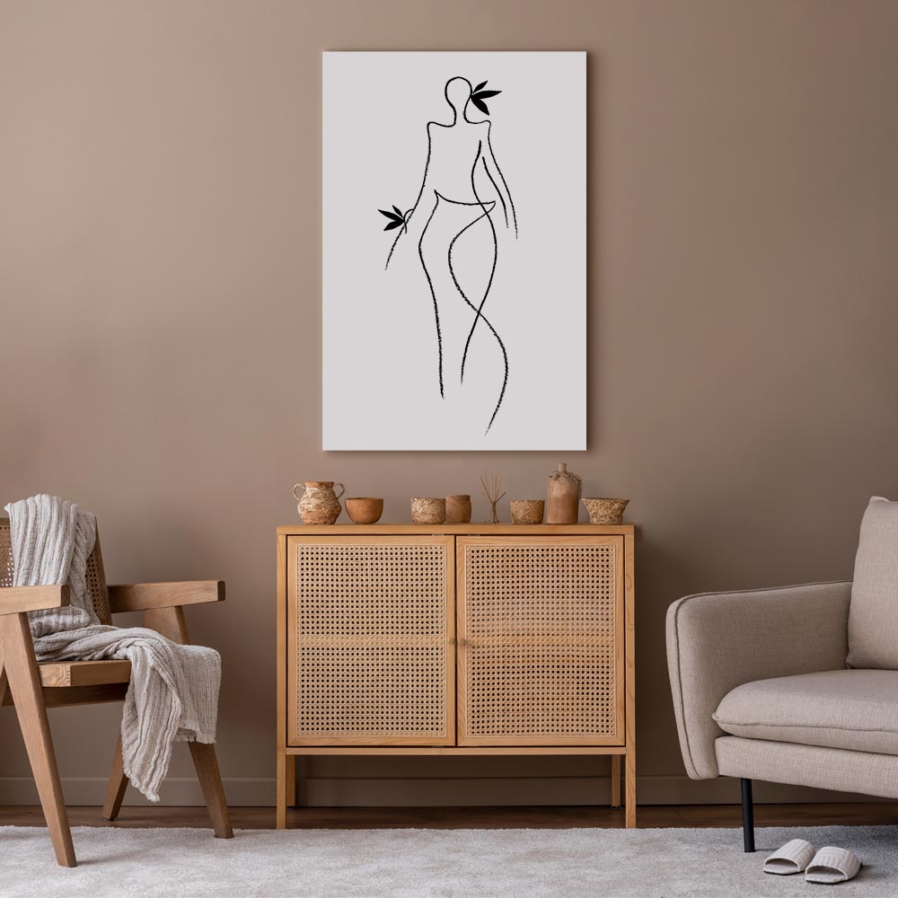 Exotic Dance Silhouette Vertical Canvas Print