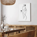 Exotic Dance Silhouette Vertical Canvas Print