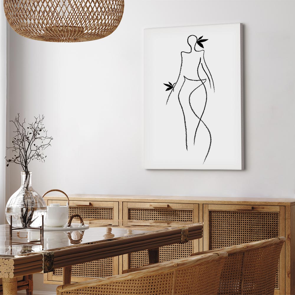 Exotic Dance Silhouette Vertical Canvas Print