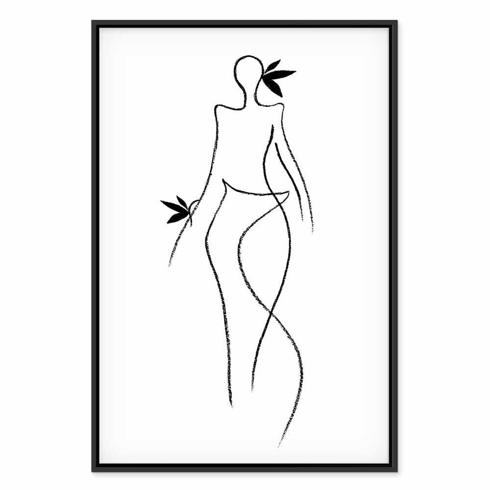 Exotic Dance Silhouette Vertical Canvas Print