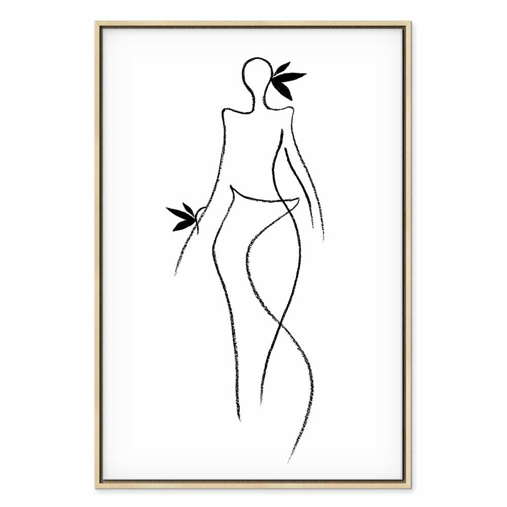 Exotic Dance Silhouette Vertical Canvas Print