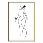 Exotic Dance Silhouette Vertical Canvas Print