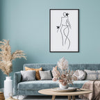 Exotic Dance Silhouette Vertical Canvas Print