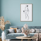 Exotic Dance Silhouette Vertical Canvas Print