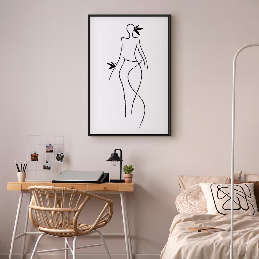 Exotic Dance Silhouette Vertical Canvas Print