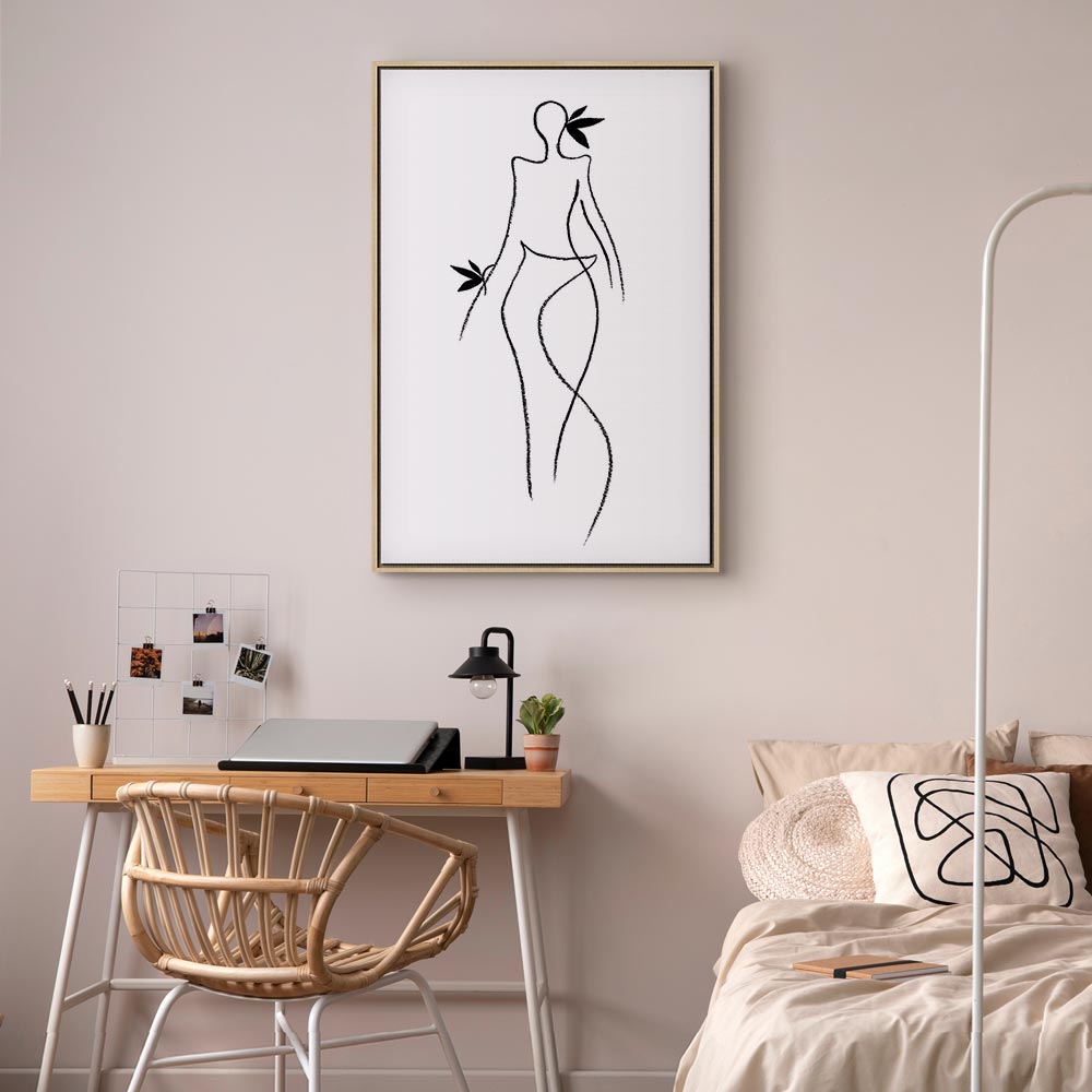 Exotic Dance Silhouette Vertical Canvas Print