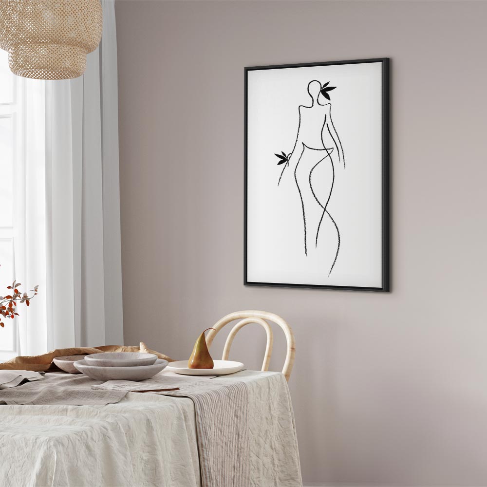 Exotic Dance Silhouette Vertical Canvas Print