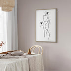 Exotic Dance Silhouette Vertical Canvas Print