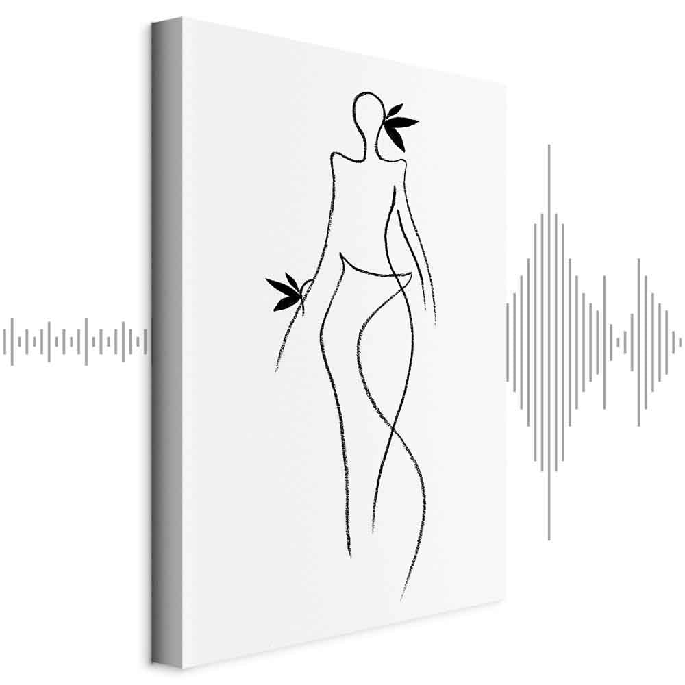 Exotic Dance Silhouette Vertical Canvas Print