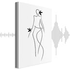 Exotic Dance Silhouette Vertical Canvas Print