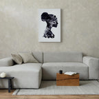 Abstract Female Profile Portrait Canvas Print