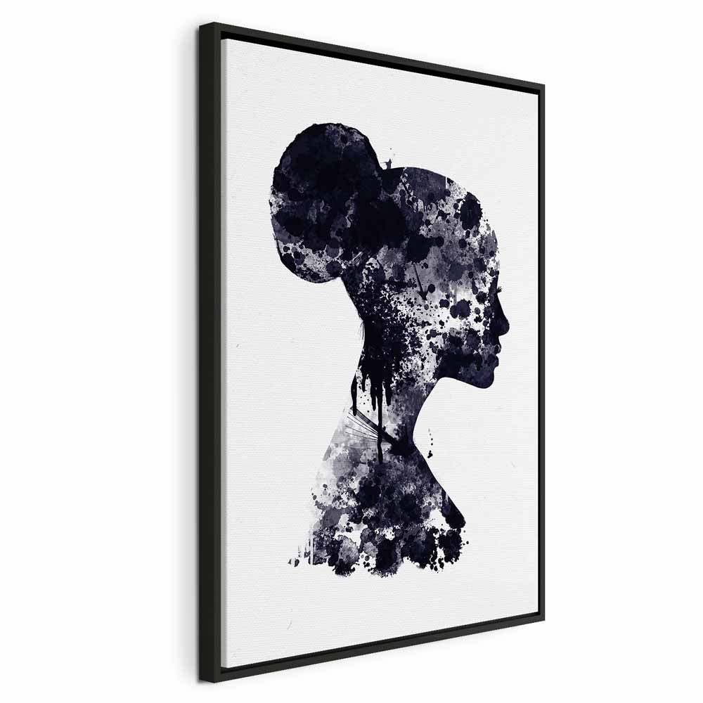 Abstract Female Profile Portrait Canvas Print