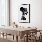 Abstract Female Profile Portrait Canvas Print