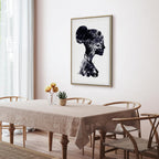 Abstract Female Profile Portrait Canvas Print