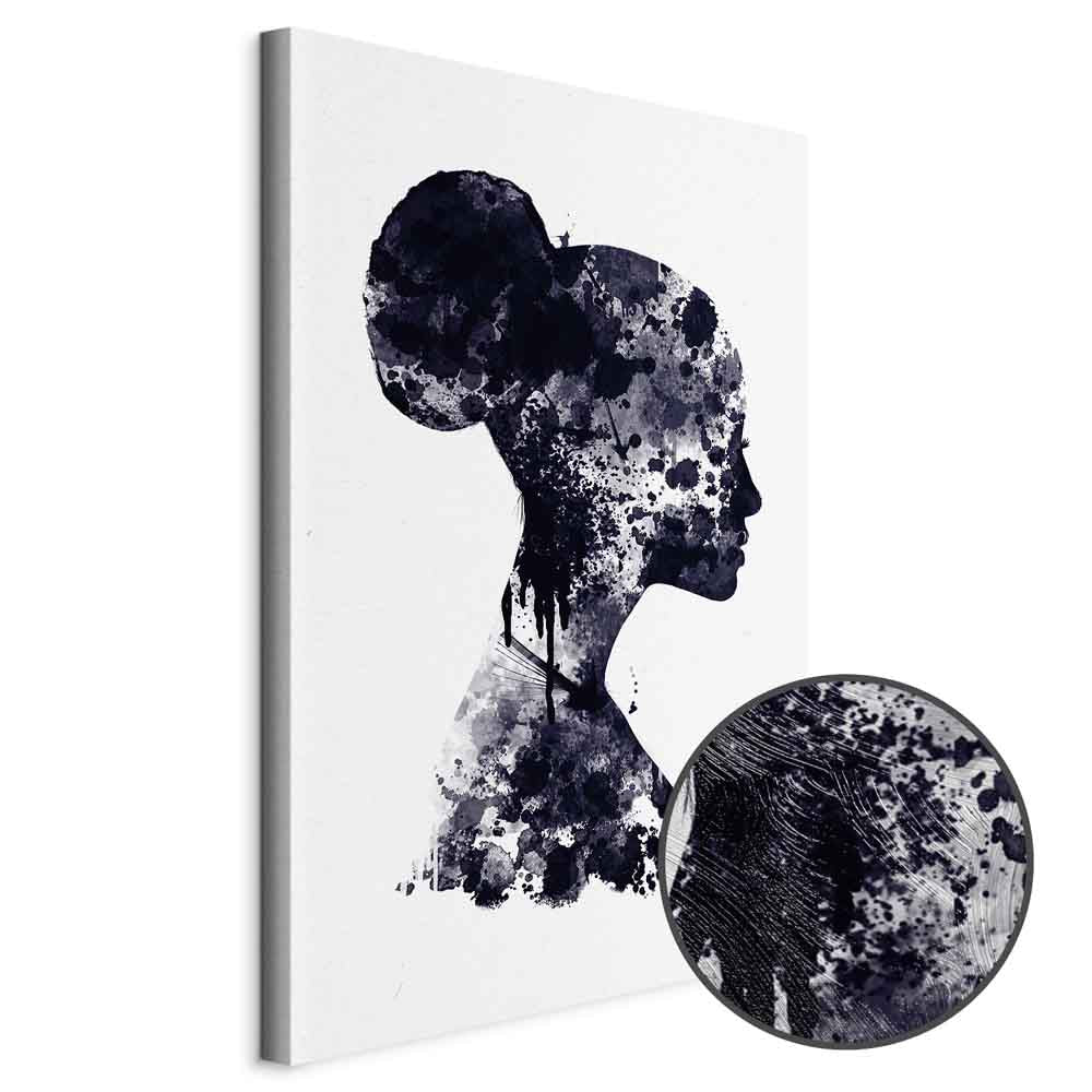 Abstract Female Profile Portrait Canvas Print
