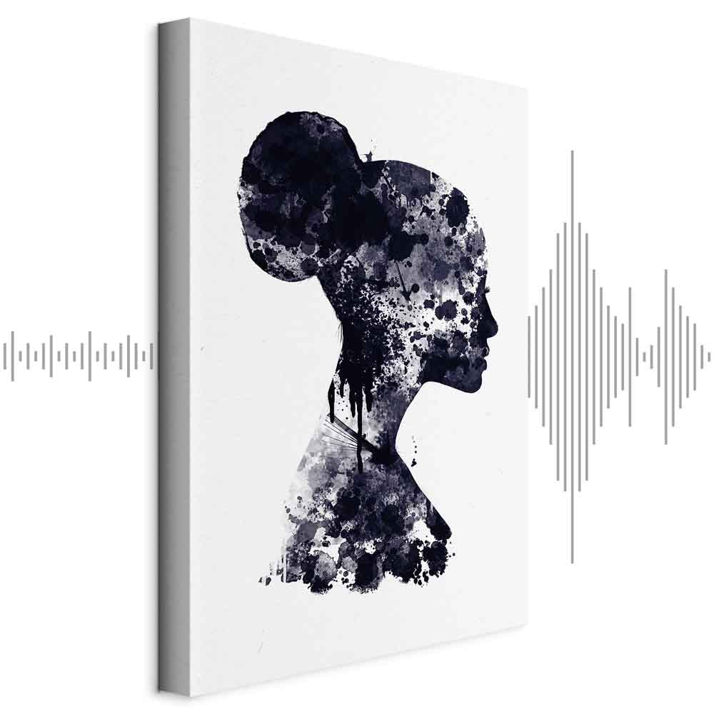 Abstract Female Profile Portrait Canvas Print