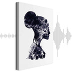 Abstract Female Profile Portrait Canvas Print