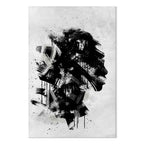 Classic Profile Abstract Portrait Canvas Print