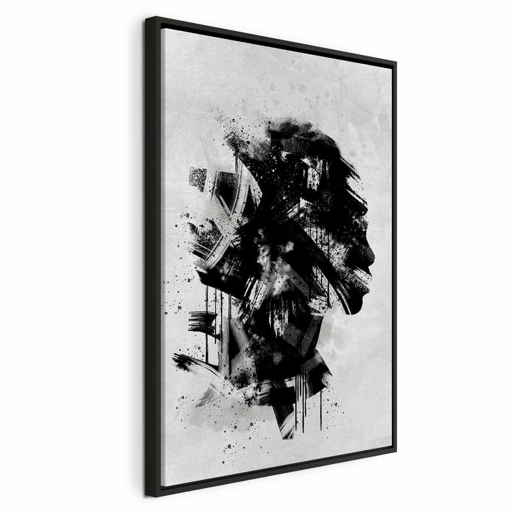 Classic Profile Abstract Portrait Canvas Print