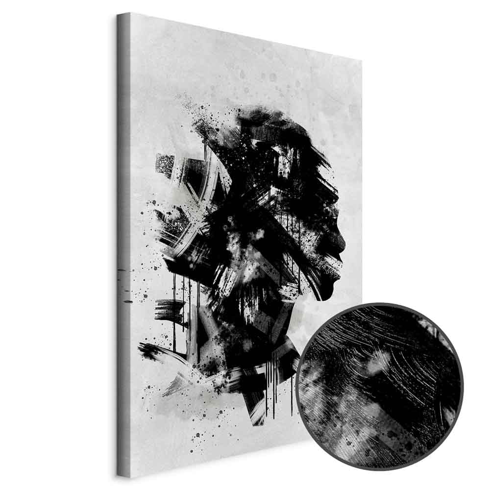 Classic Profile Abstract Portrait Canvas Print