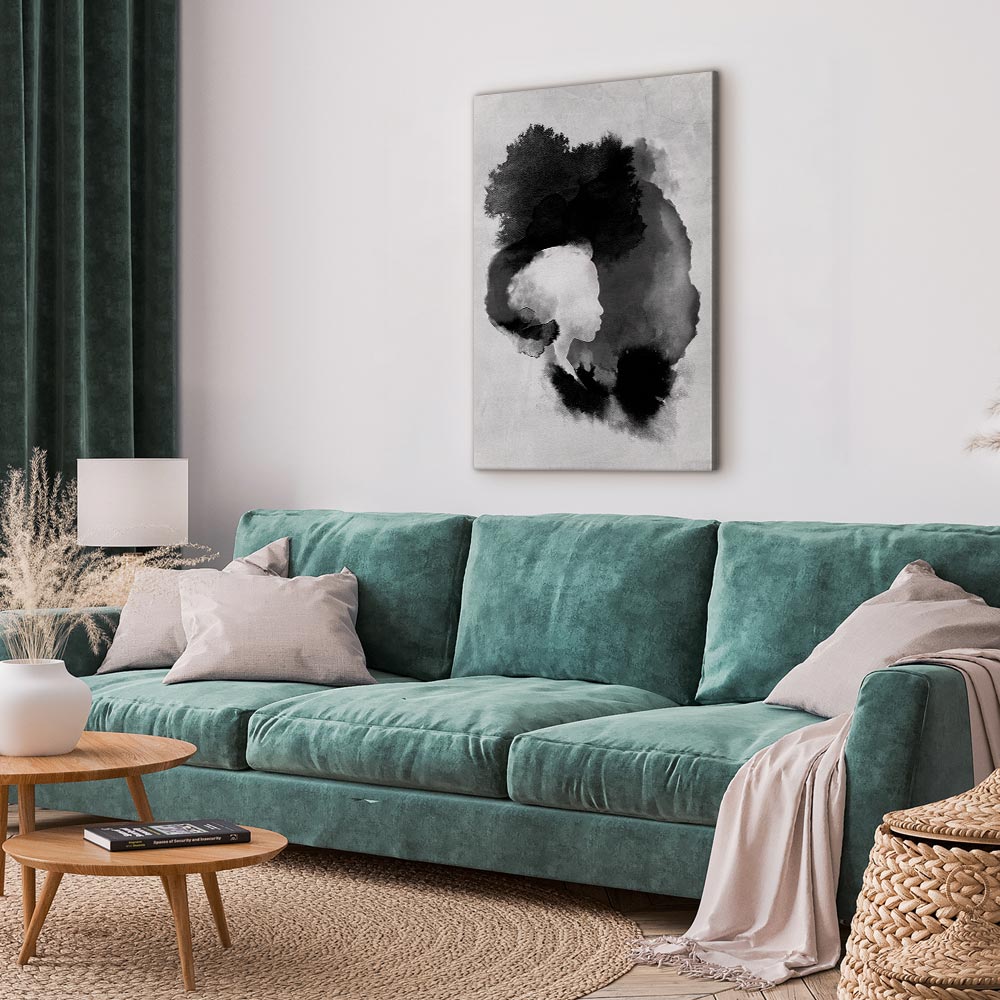 Painted Light Abstract Vertical Canvas Print