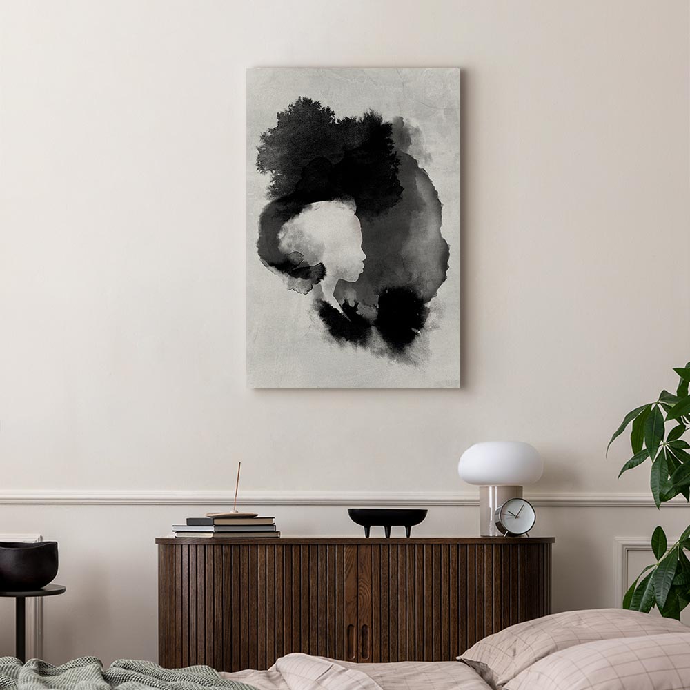 Painted Light Abstract Vertical Canvas Print