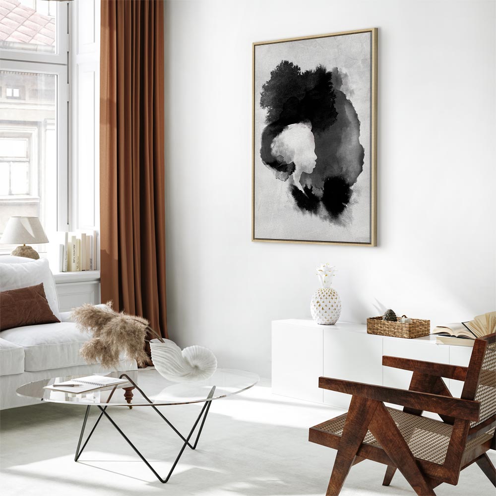 Painted Light Abstract Vertical Canvas Print