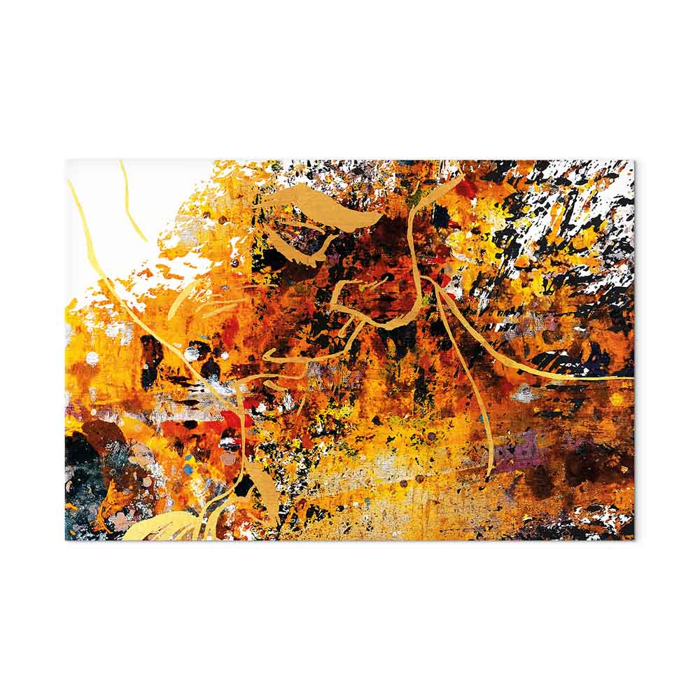 Abstract Kiss Explosion Wide Canvas Print