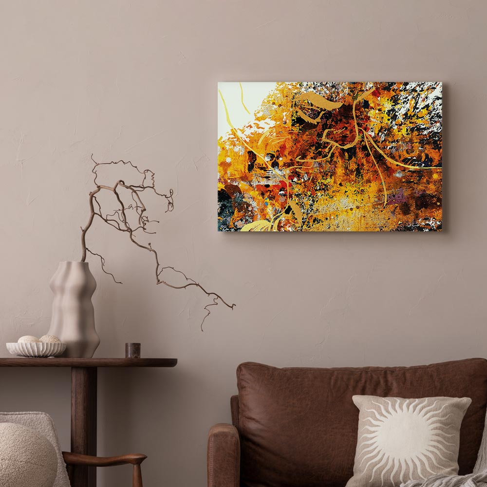 Abstract Kiss Explosion Wide Canvas Print