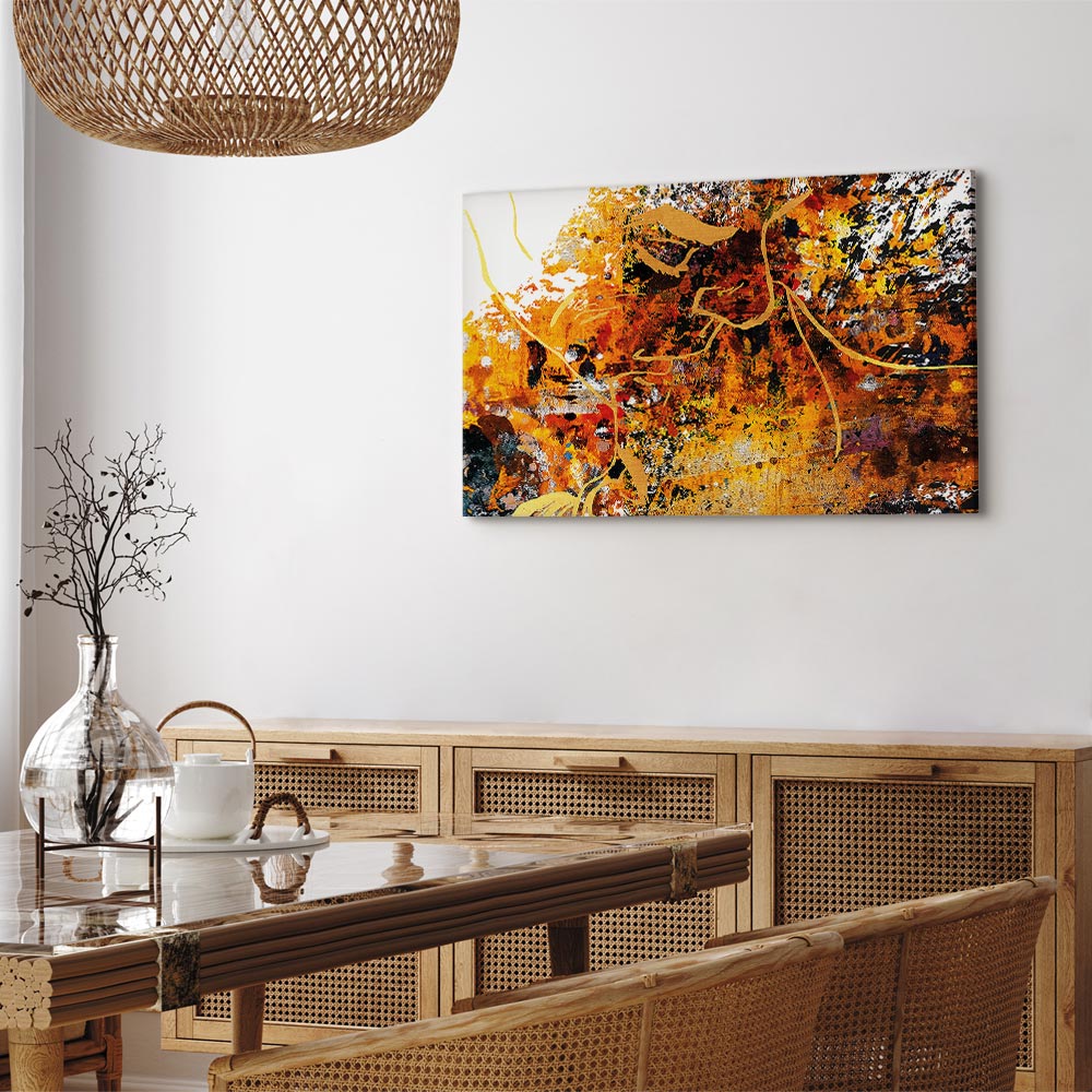 Abstract Kiss Explosion Wide Canvas Print