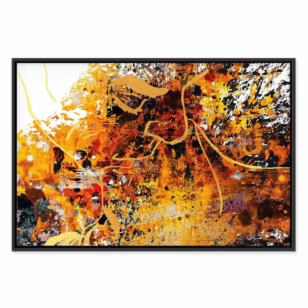 Abstract Kiss Explosion Wide Canvas Print