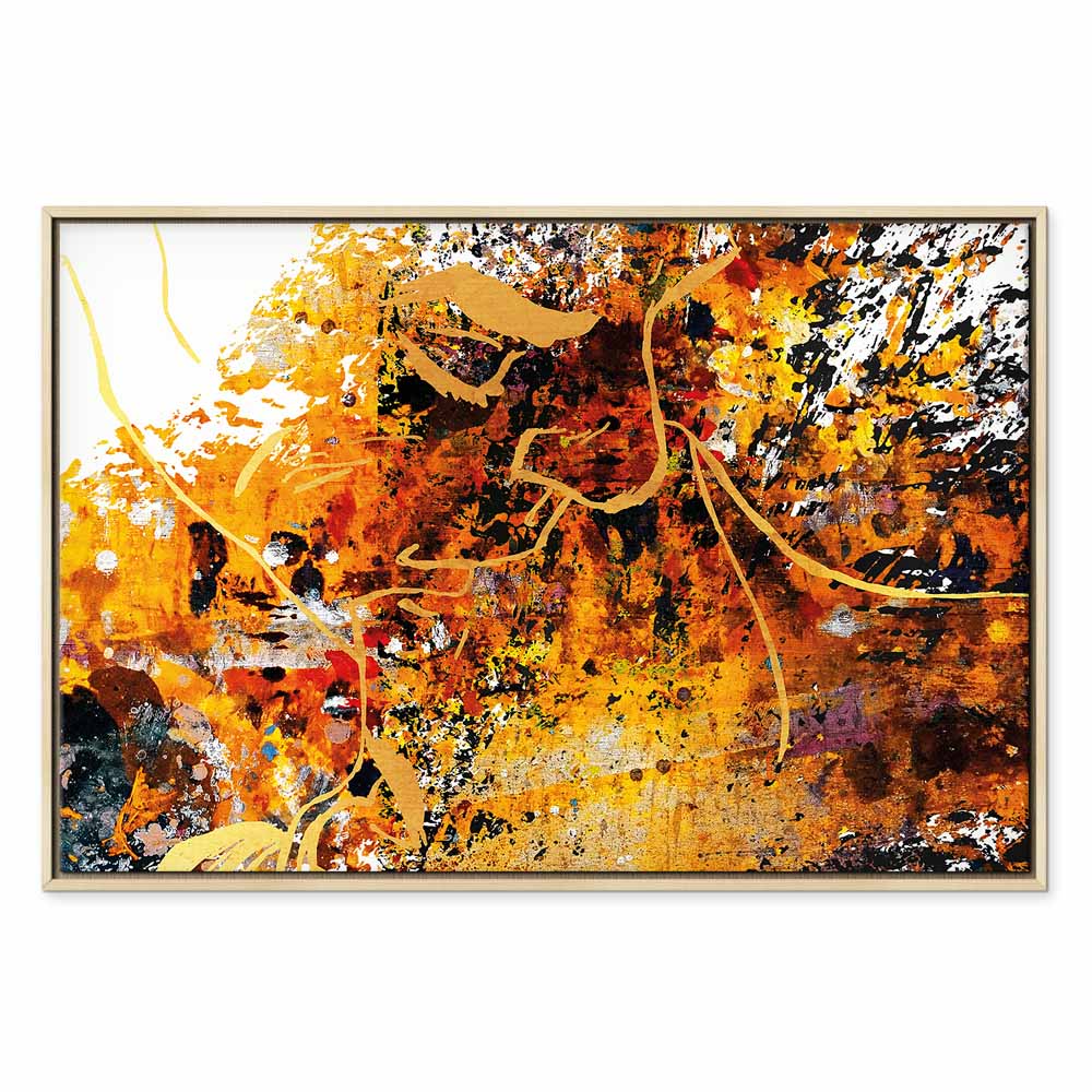 Abstract Kiss Explosion Wide Canvas Print