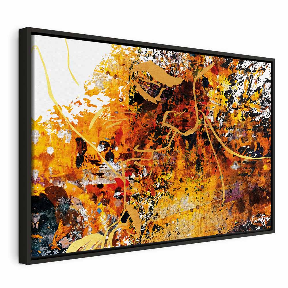Abstract Kiss Explosion Wide Canvas Print