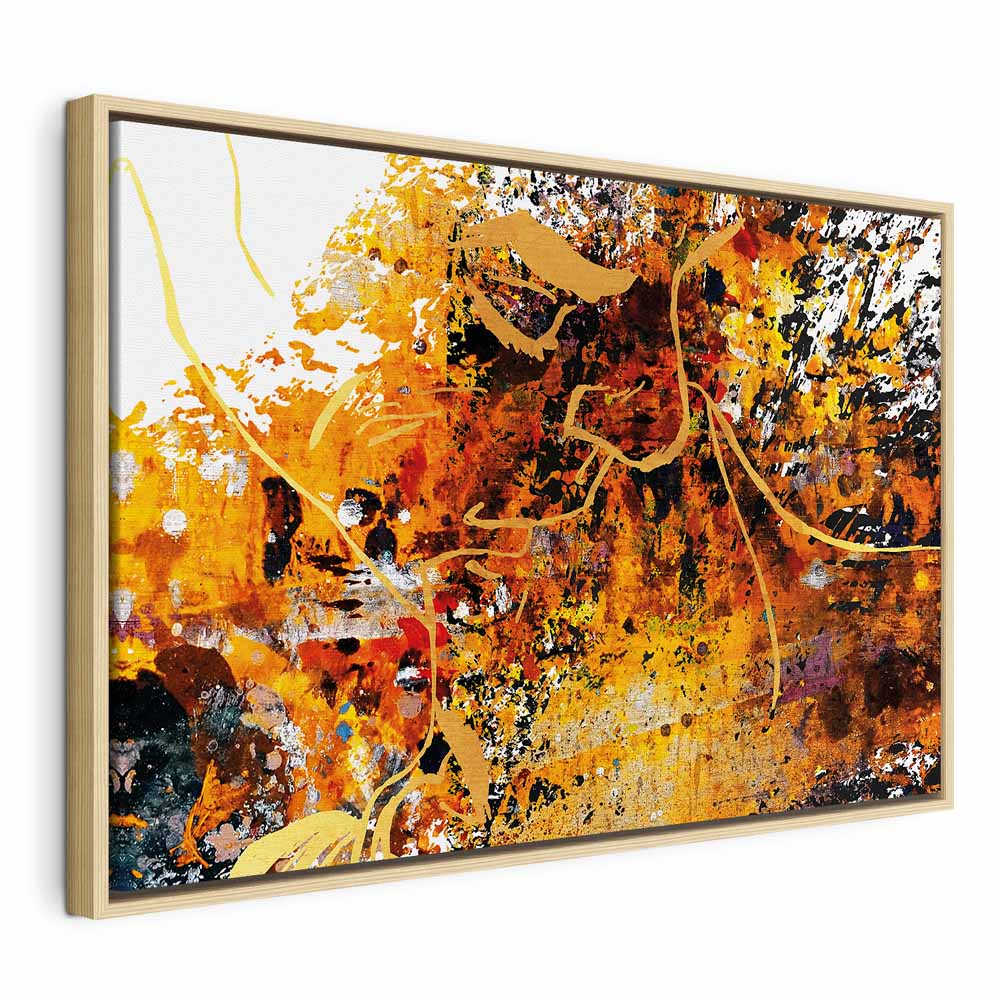 Abstract Kiss Explosion Wide Canvas Print