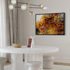 Abstract Kiss Explosion Wide Canvas Print