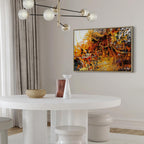 Abstract Kiss Explosion Wide Canvas Print