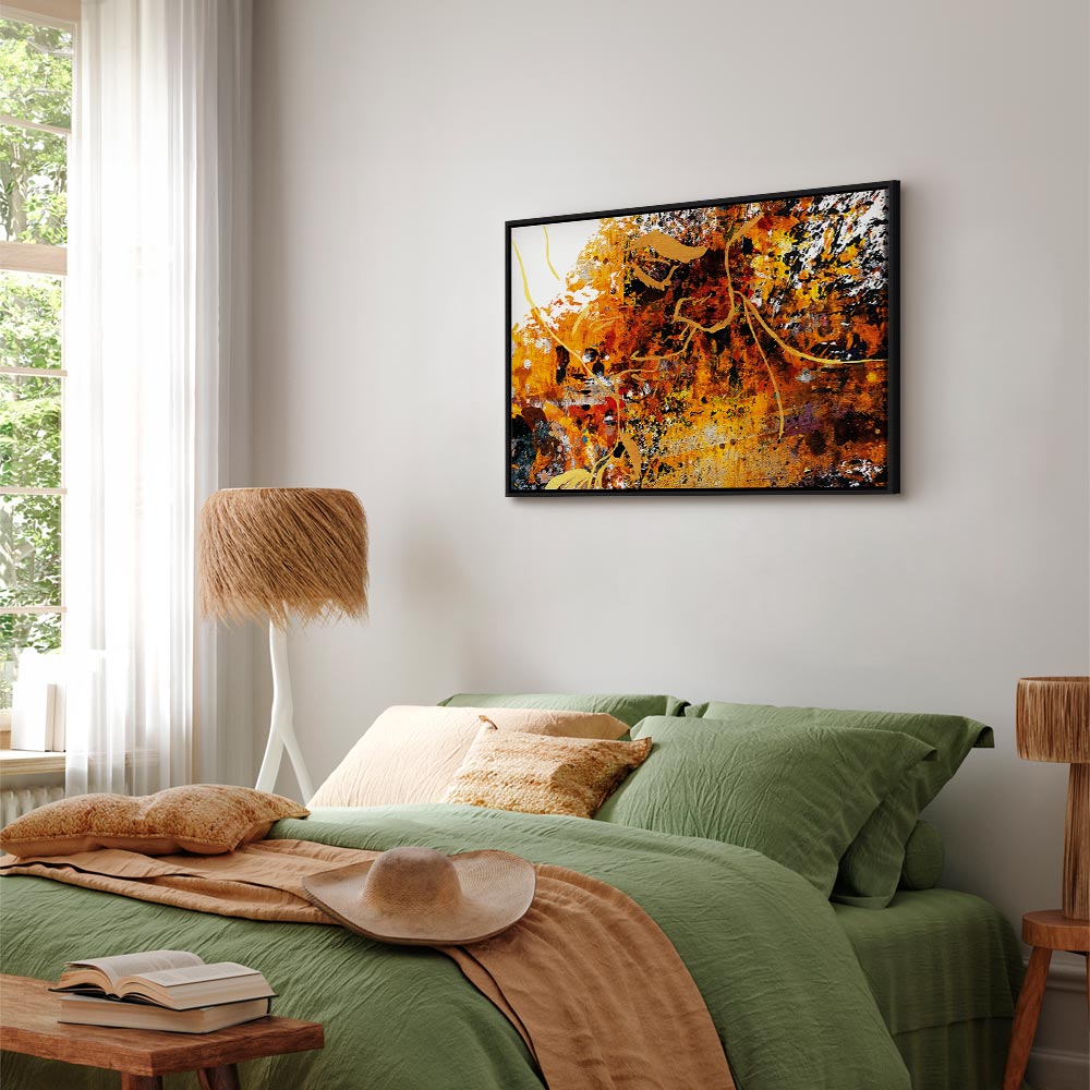 Abstract Kiss Explosion Wide Canvas Print