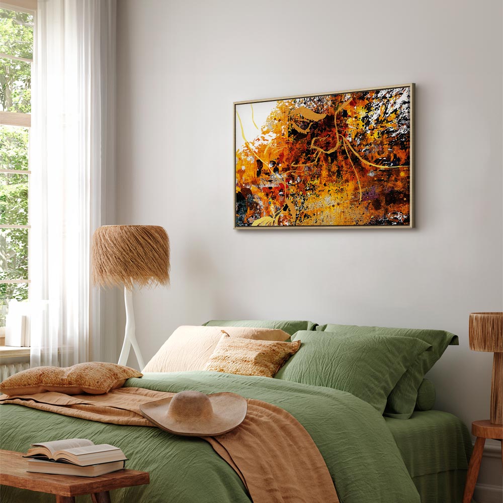 Abstract Kiss Explosion Wide Canvas Print