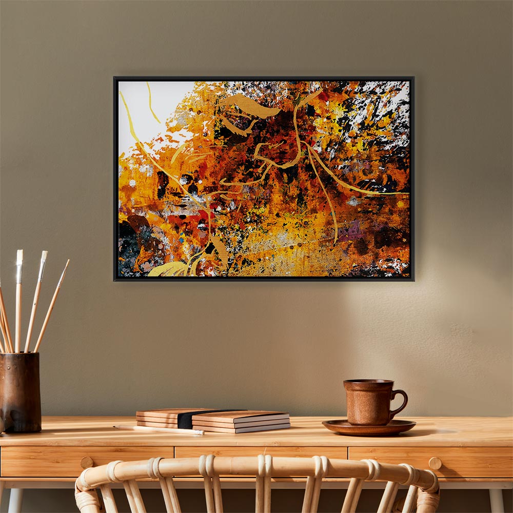 Abstract Kiss Explosion Wide Canvas Print