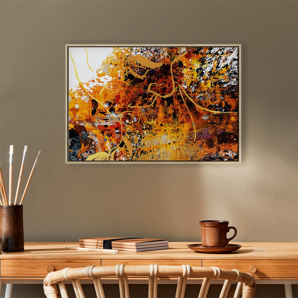 Abstract Kiss Explosion Wide Canvas Print