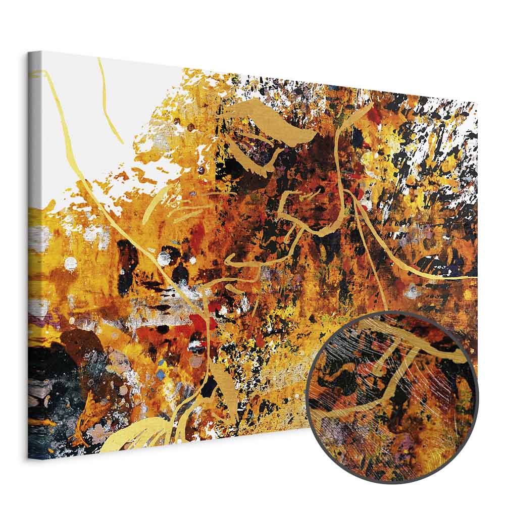 Abstract Kiss Explosion Wide Canvas Print