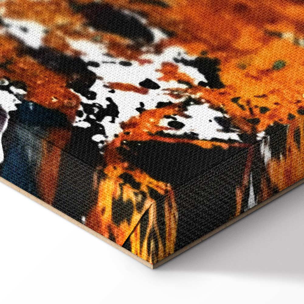 Abstract Kiss Explosion Wide Canvas Print