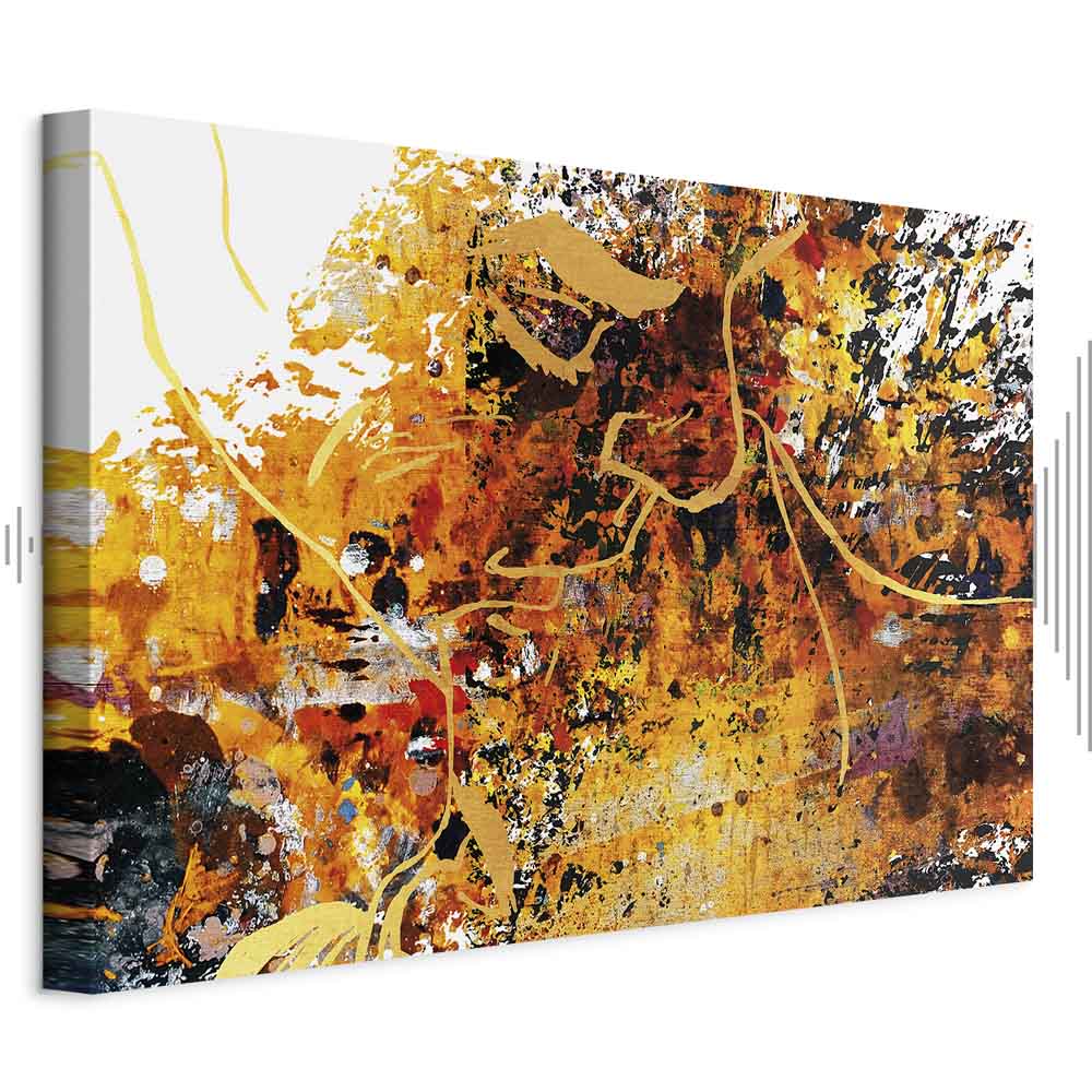 Abstract Kiss Explosion Wide Canvas Print