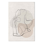 French Chic Line Art Faces Vertical Canvas Print