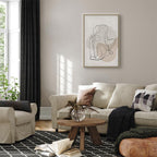 French Chic Line Art Faces Vertical Canvas Print