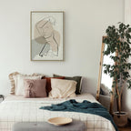 Romantic Line Art Faces Abstract Canvas Print