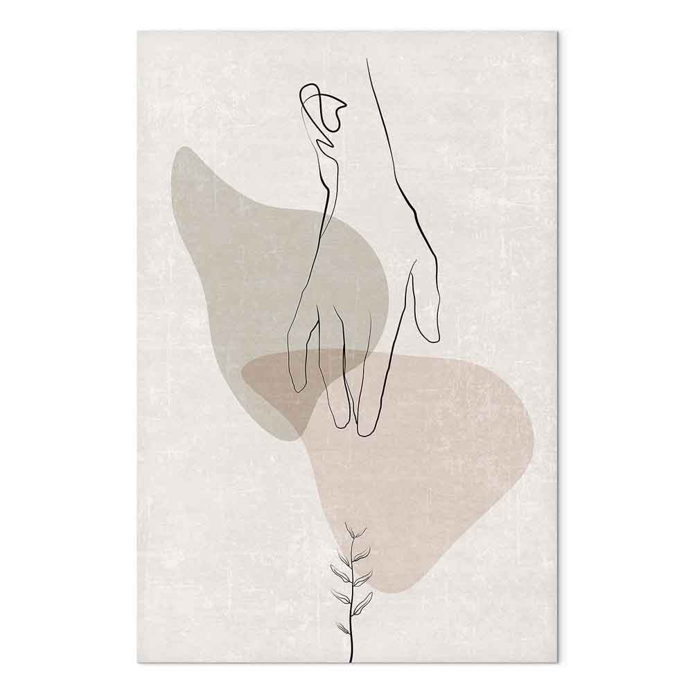 Abstract Line Art Figure Minimalist Canvas Print